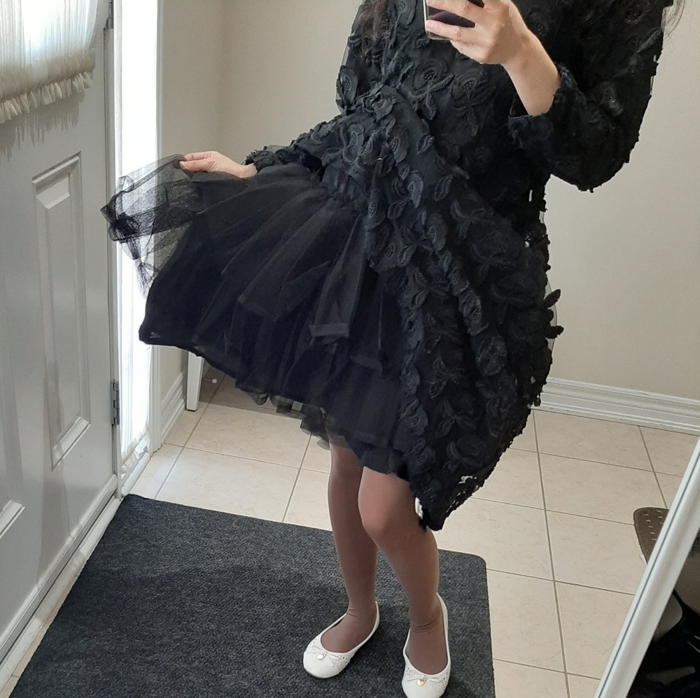 COPY - Black Dress organza floral